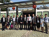 Prof. Hau Kit-tai (6th from left), Pro-Vice-Chancellor of CUHK welcomes the delegation from East China Normal University